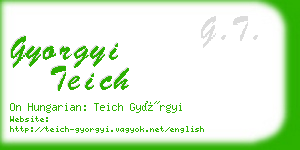 gyorgyi teich business card